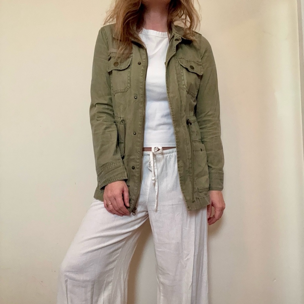 Olive Green Bomber Jacket